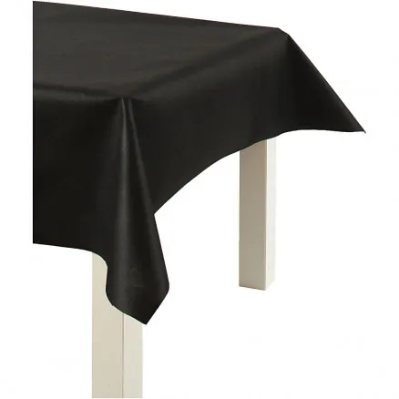Imitationsduk, svart, bredd: 125 cm, 70 g, 10 m/1 rulle.