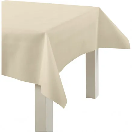 Imitationsduk, gräddfärg, bredd: 125 cm, 70 g, 10 m/1 rulle.