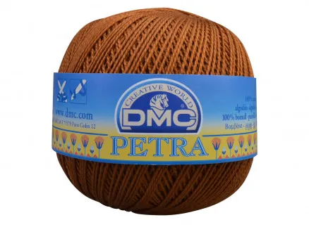 DMC Petra nr. 8 Virkgarn Unicolor 5434 Gyllenbrun