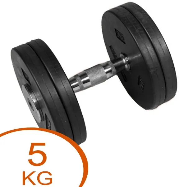 Eurosport Fasta Gummi Skivhantlar 5kg (1 st.)