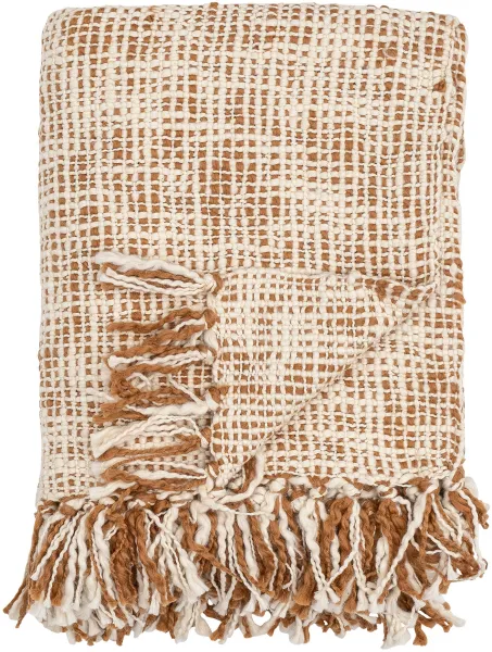 BLOOMINGVILLE Giulia Pläd, Natur, Bomull B: 125cm, L: 150cm
